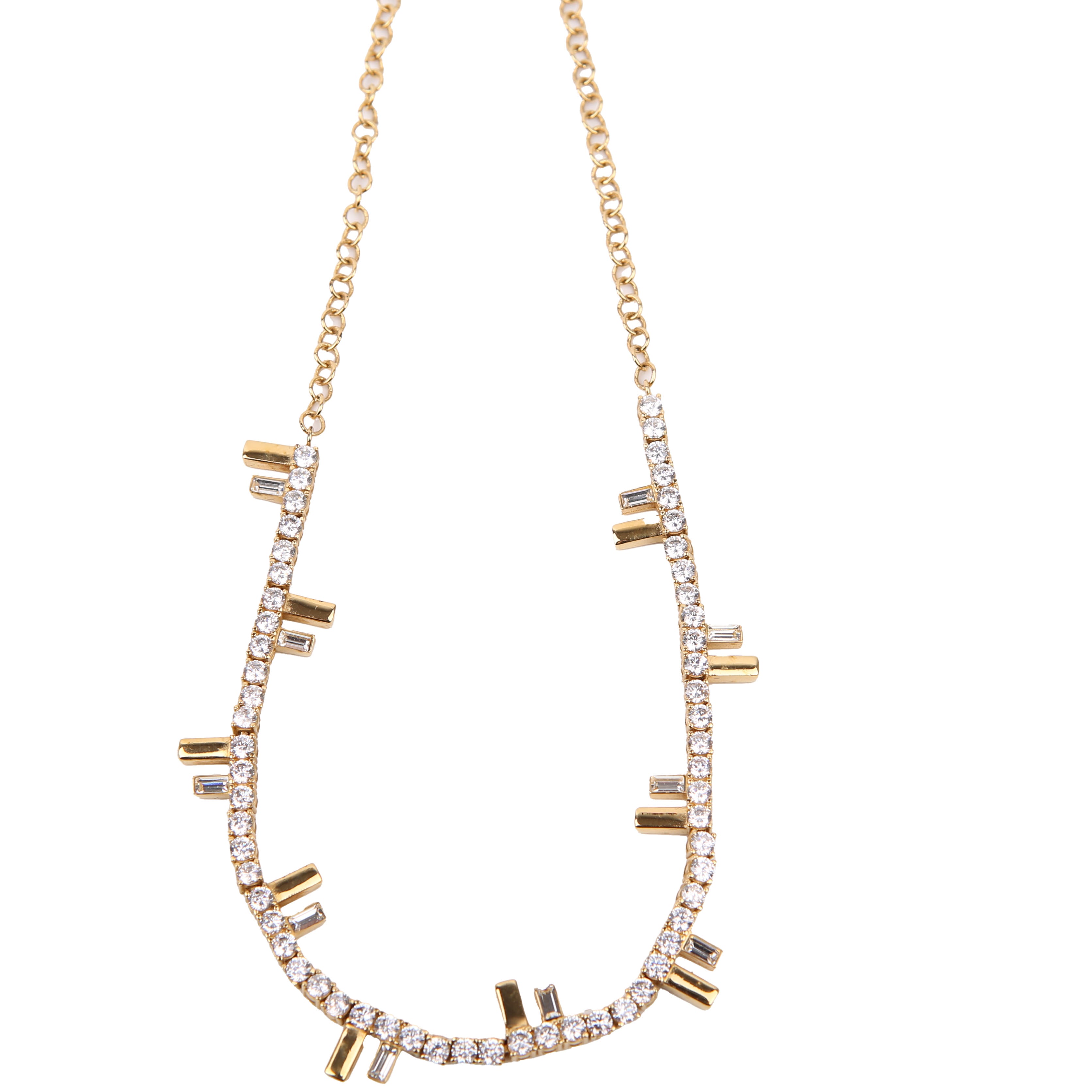 Crystal Embellished Choker Necklace Gold