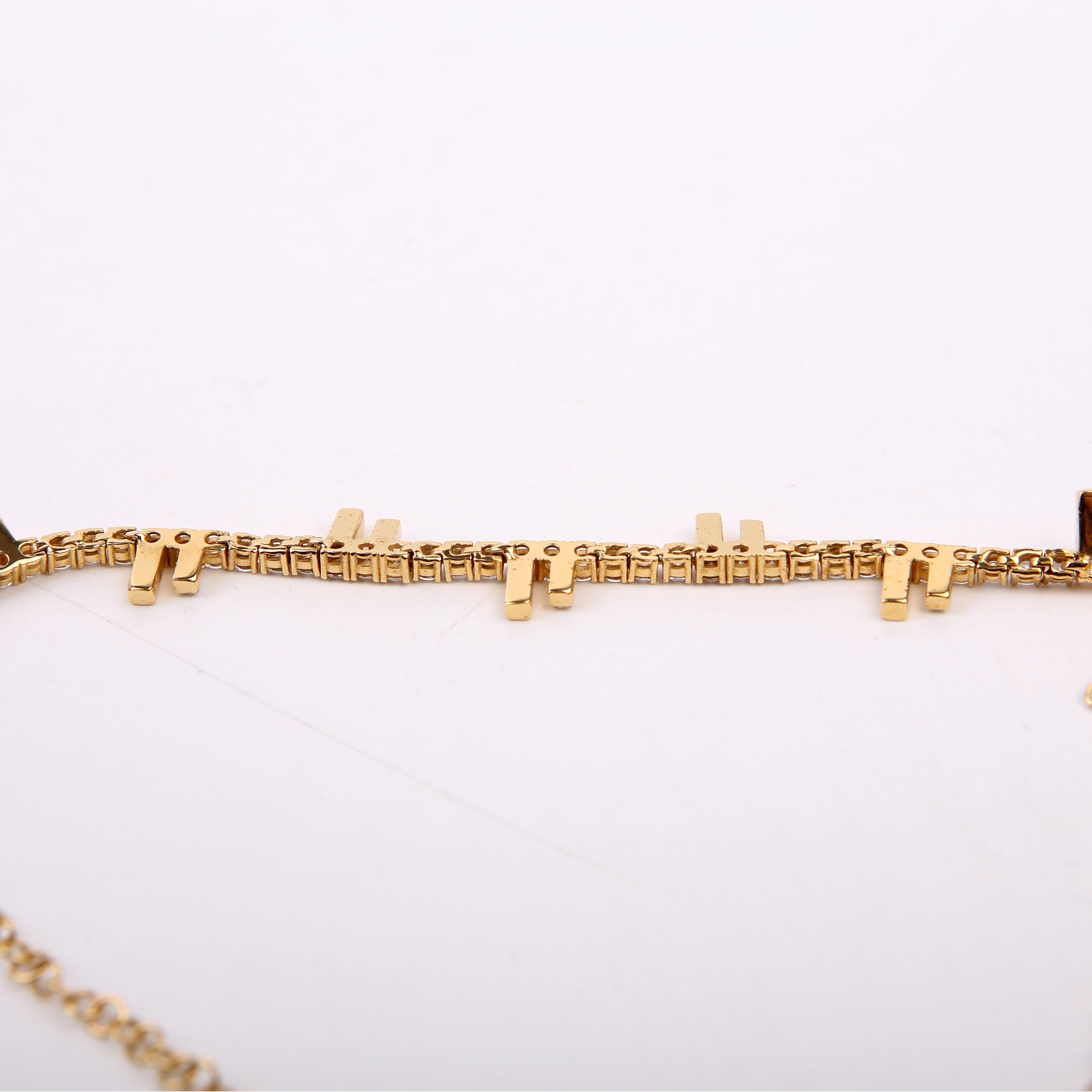 Crystal Embellished Choker Necklace Gold