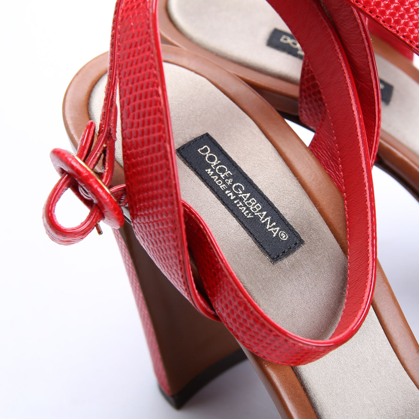 Kiera Embellished Heel Sandals Size 40 Red/Multicolor