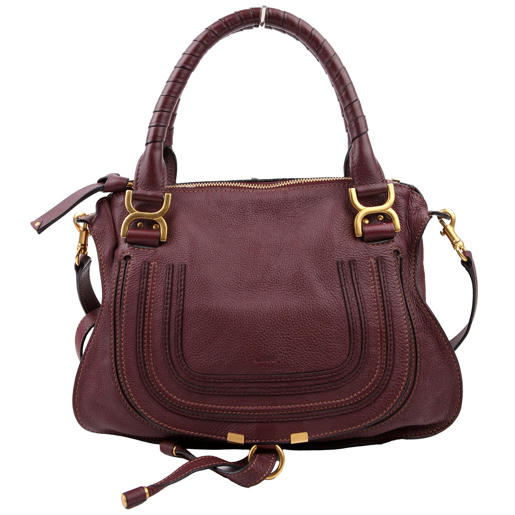 Marcie Satchel Medium Burgundy