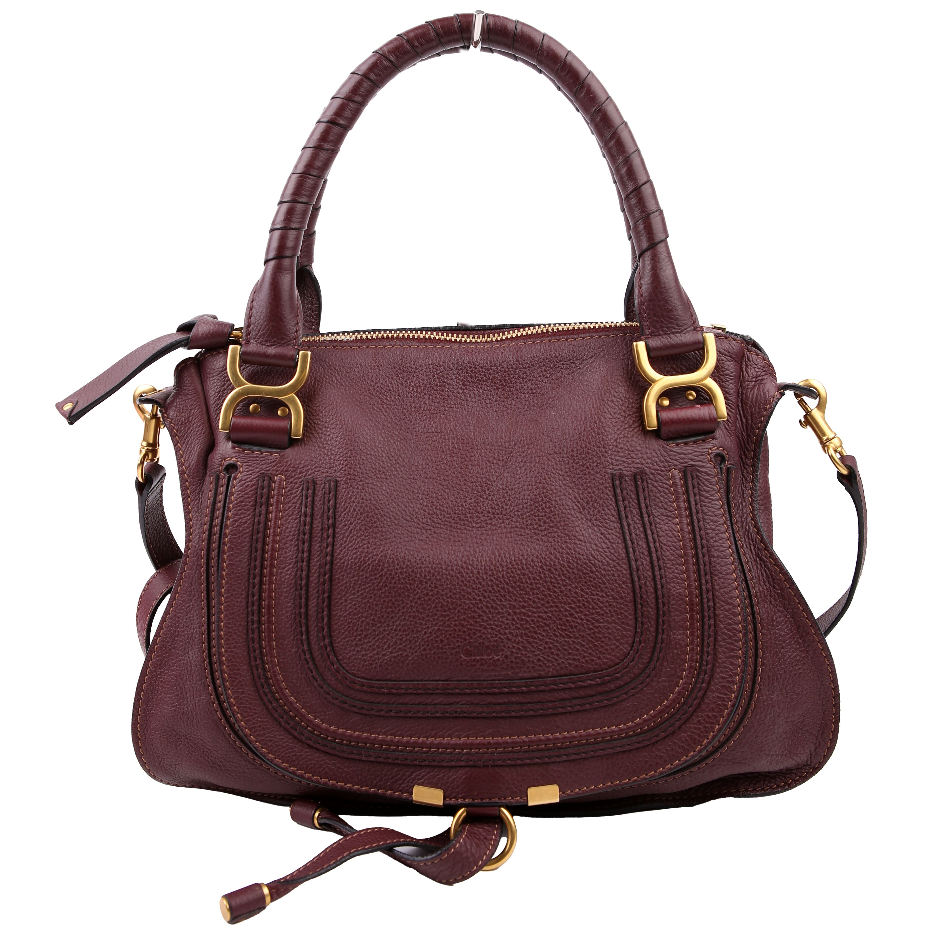 Marcie Satchel Medium Burgundy