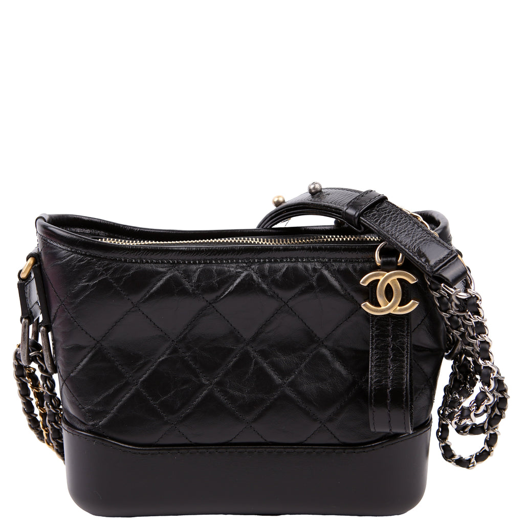 Gabrielle Hobo Small Calfskin 24M Black