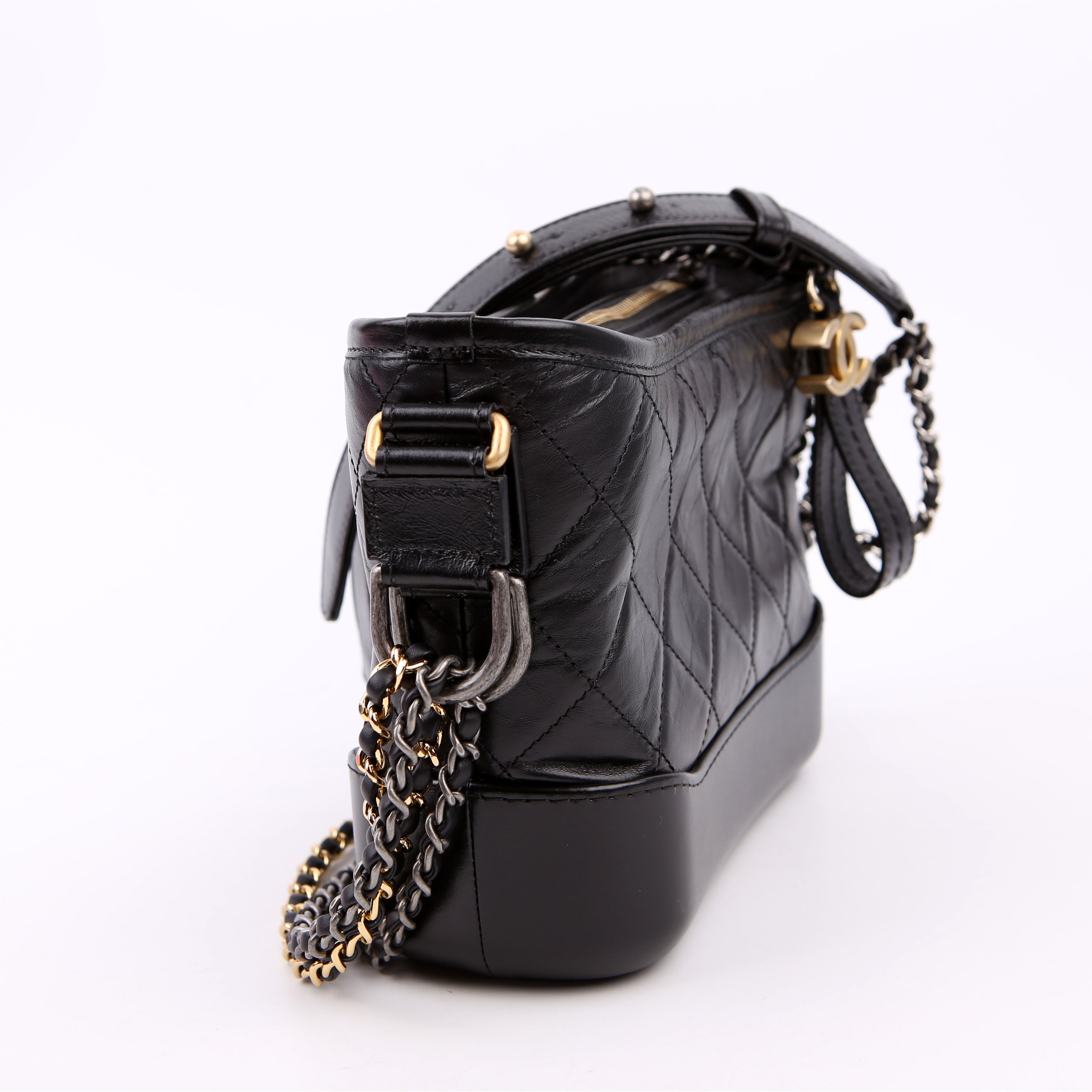 Gabrielle Hobo Small Calfskin 24M Black