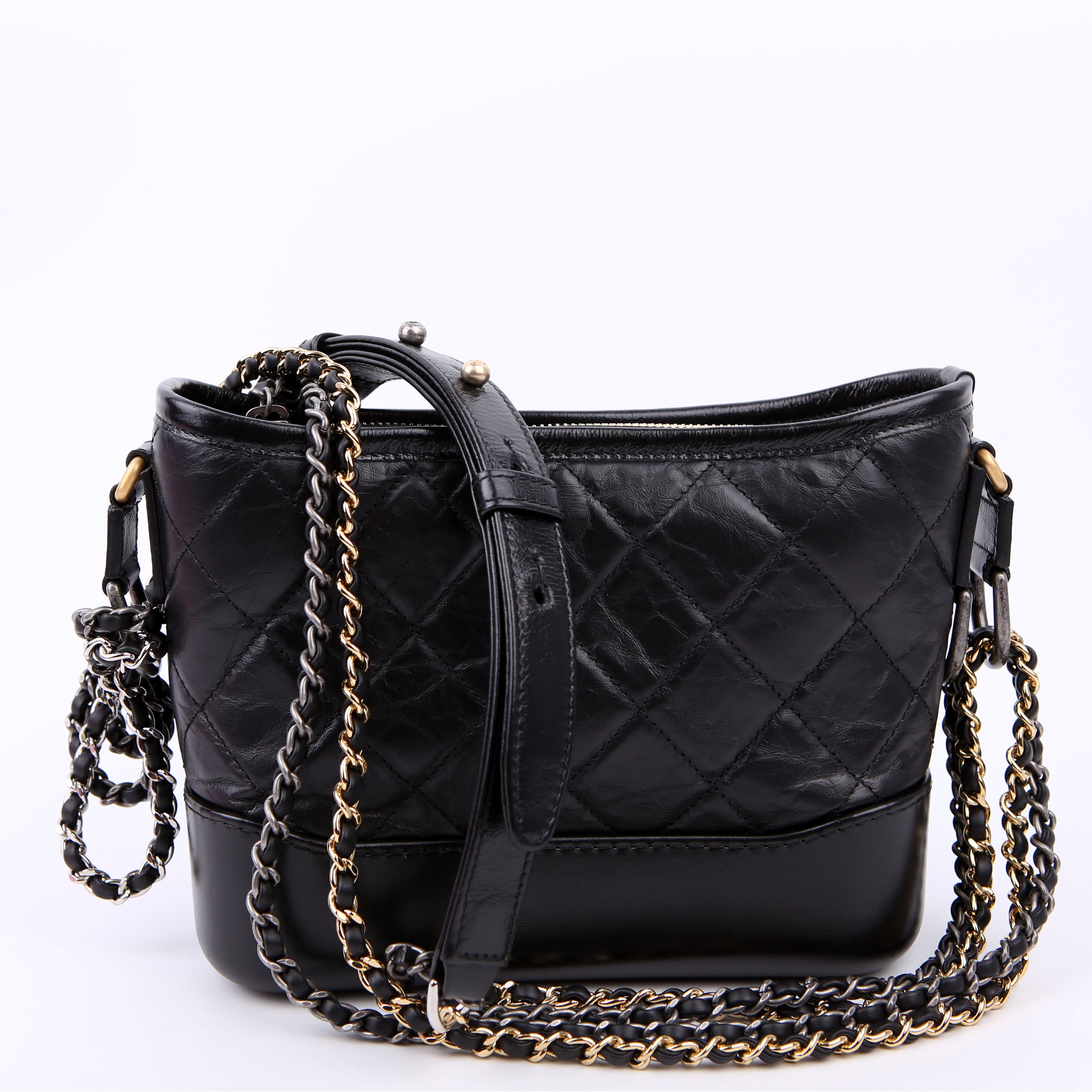 Gabrielle Hobo Small Calfskin 24M Black