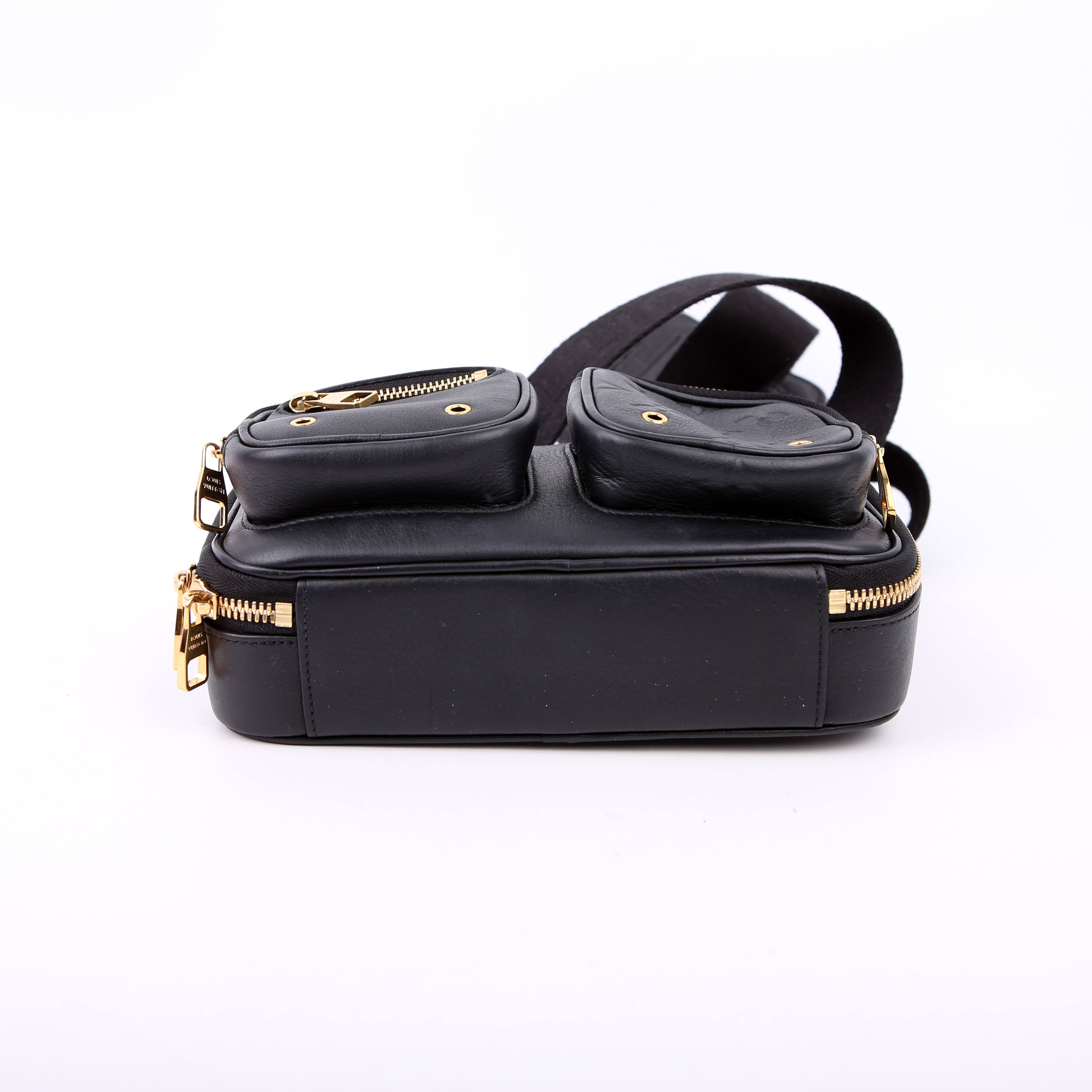 Utility Crossbody Embossed Calfskin Black