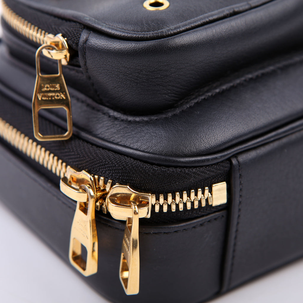 Utility Crossbody Embossed Calfskin Black