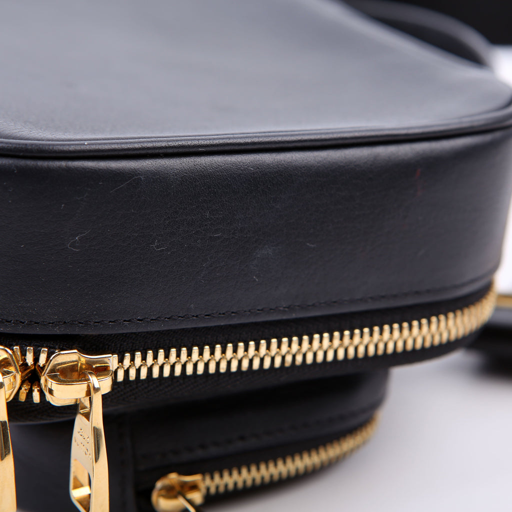 Utility Crossbody Embossed Calfskin Black