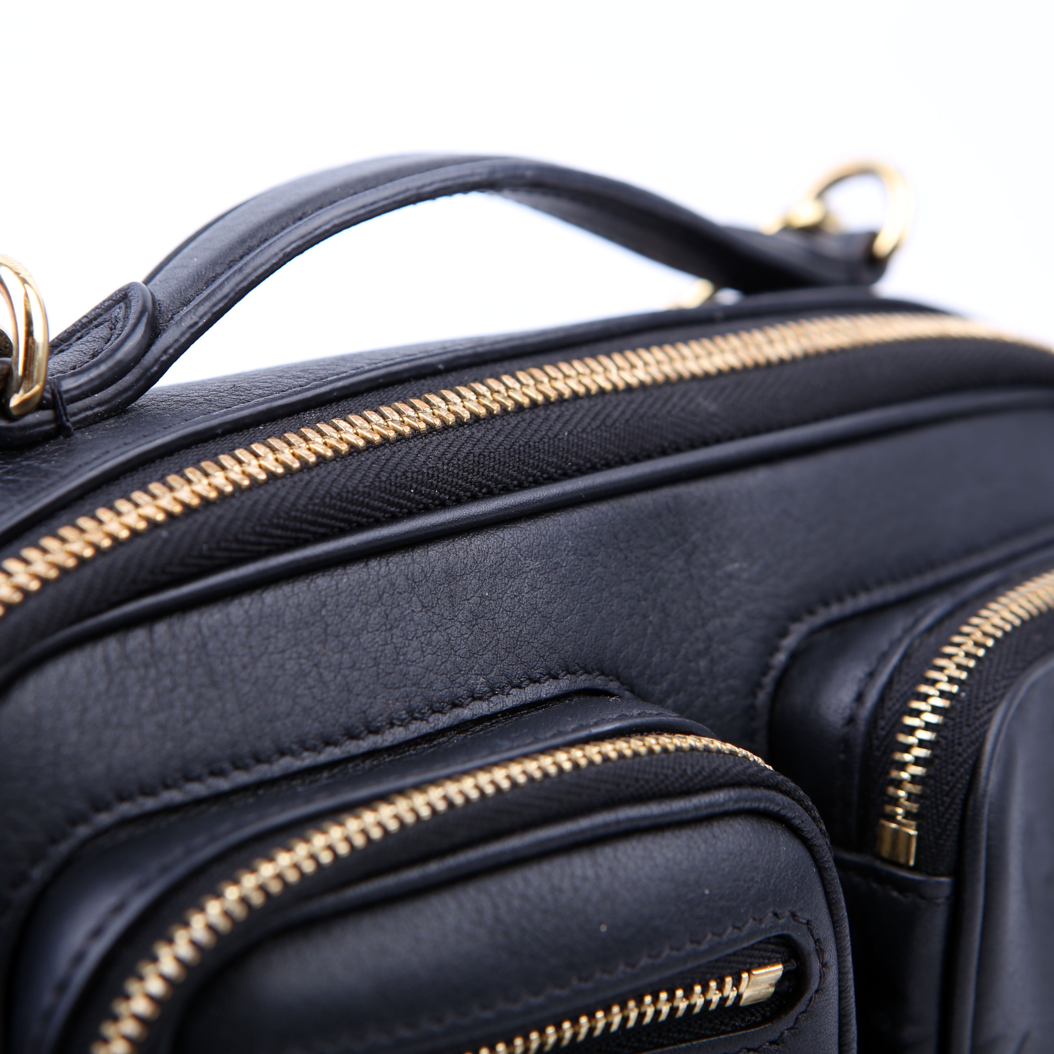 Utility Crossbody Embossed Calfskin Black