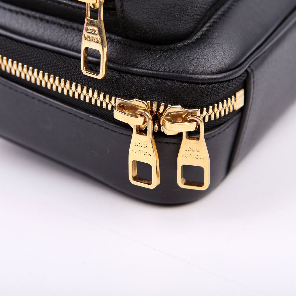 Utility Crossbody Embossed Calfskin Black