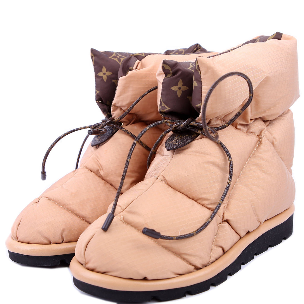 Pillow Flat Comfort Ankle Boots Size 38 Tan