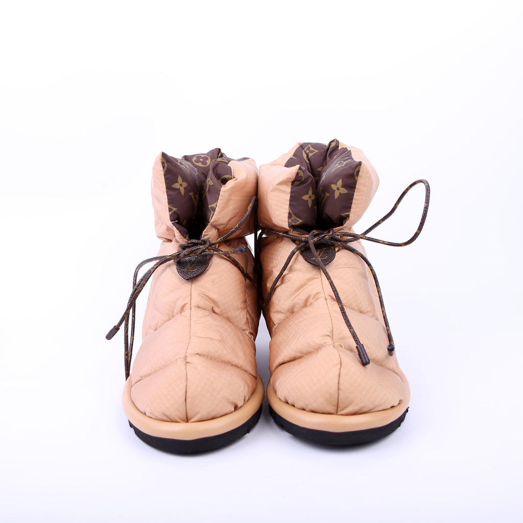 Pillow Flat Comfort Ankle Boots Size 38 Tan