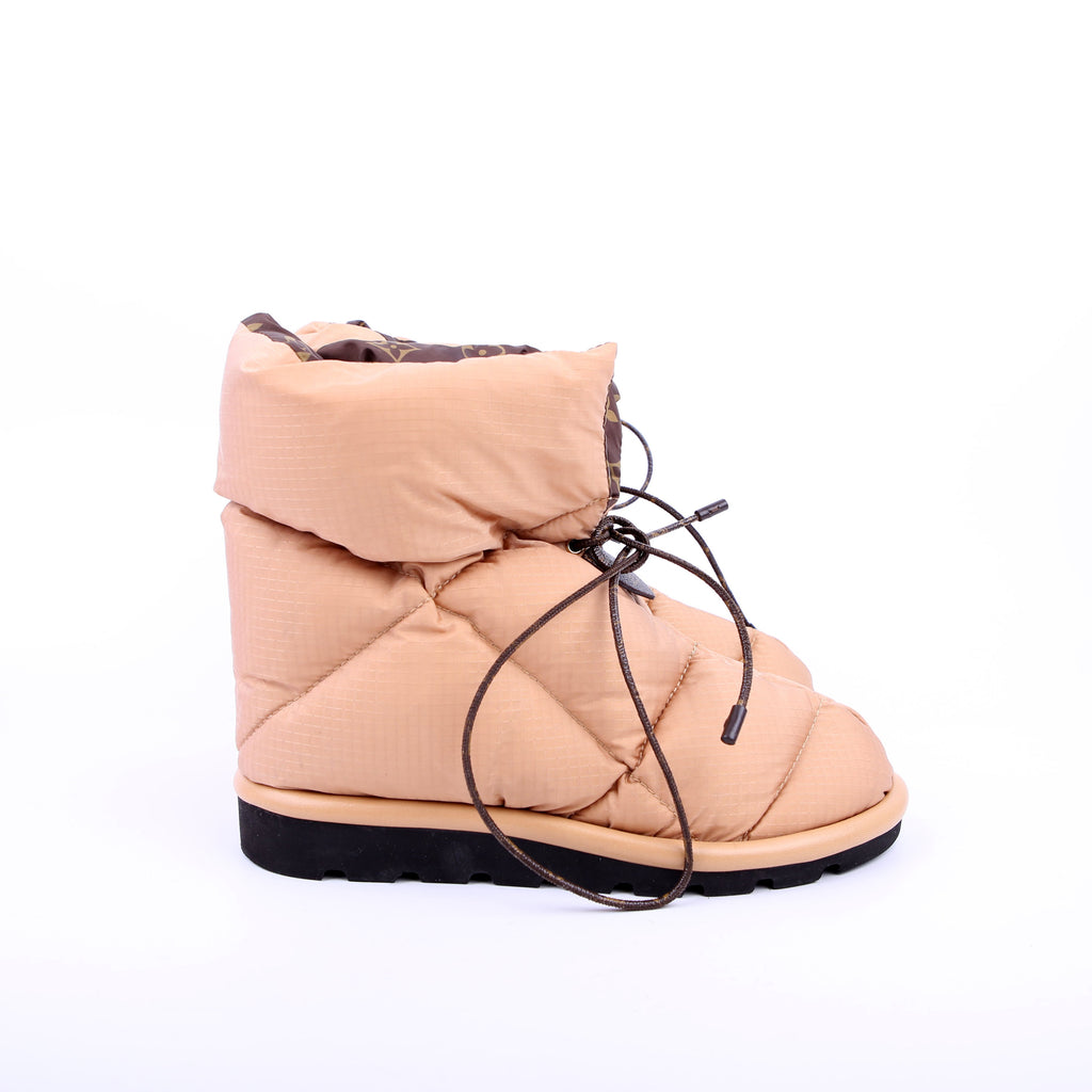 Pillow Flat Comfort Ankle Boots Size 38 Tan