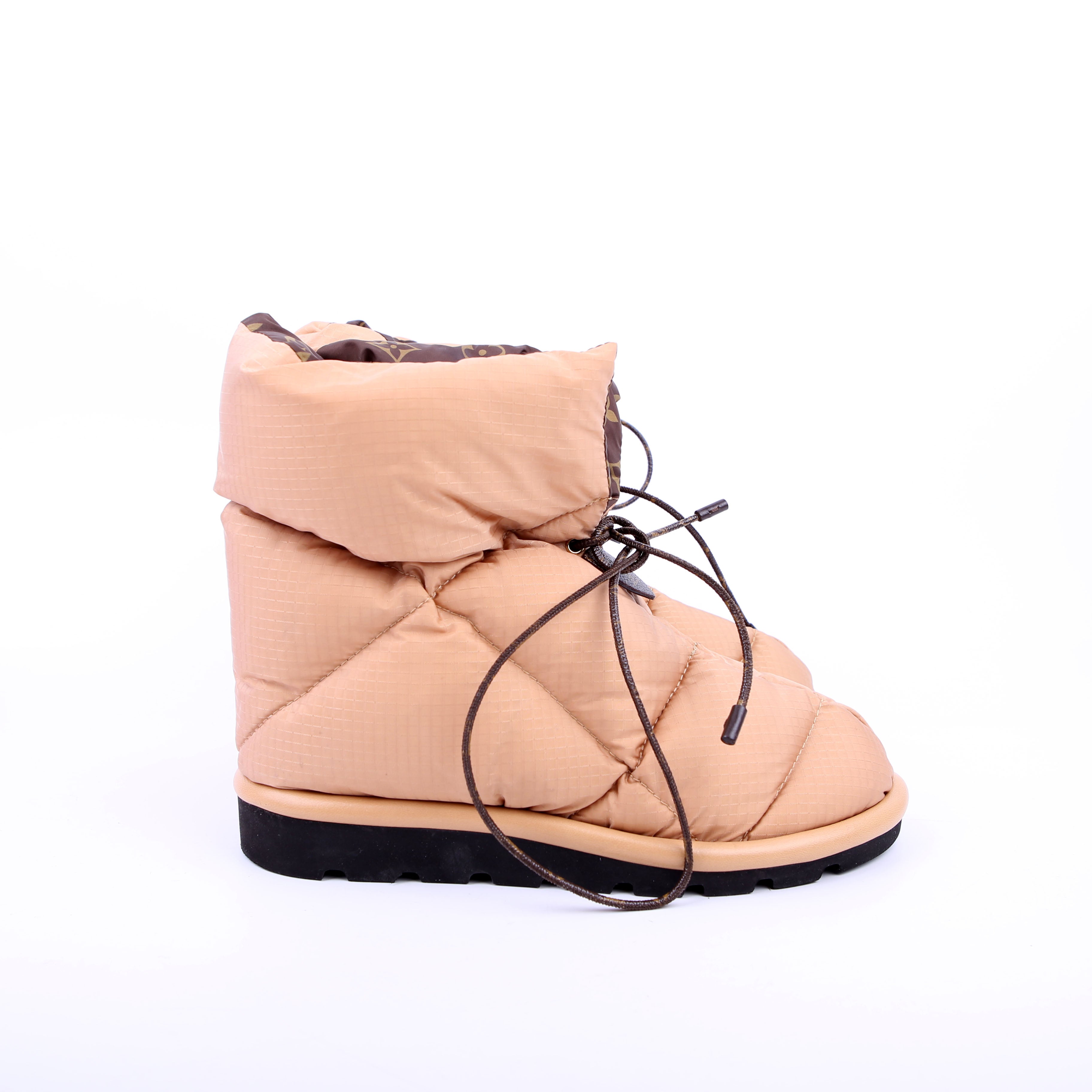 Pillow Flat Comfort Ankle Boots Size 38 Tan