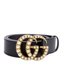 453260 GG Pearl Stud Belt Size 95/38 Black