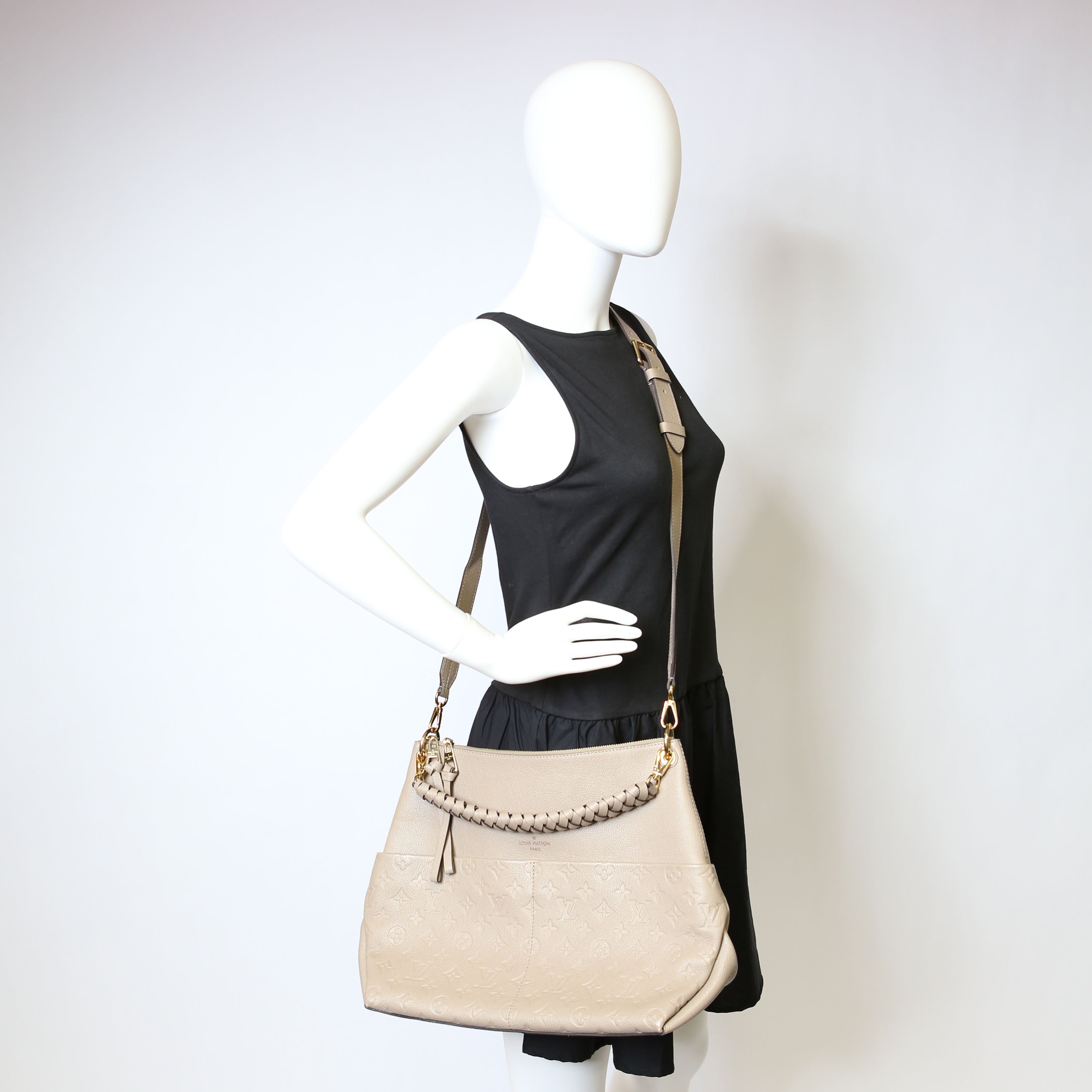 Maida Hobo Empreinte Taupe