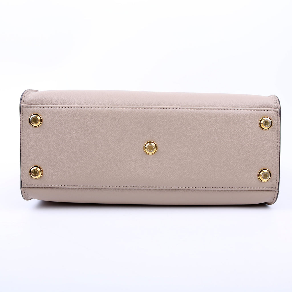 On My Side MM Calfskin Taupe/Orange