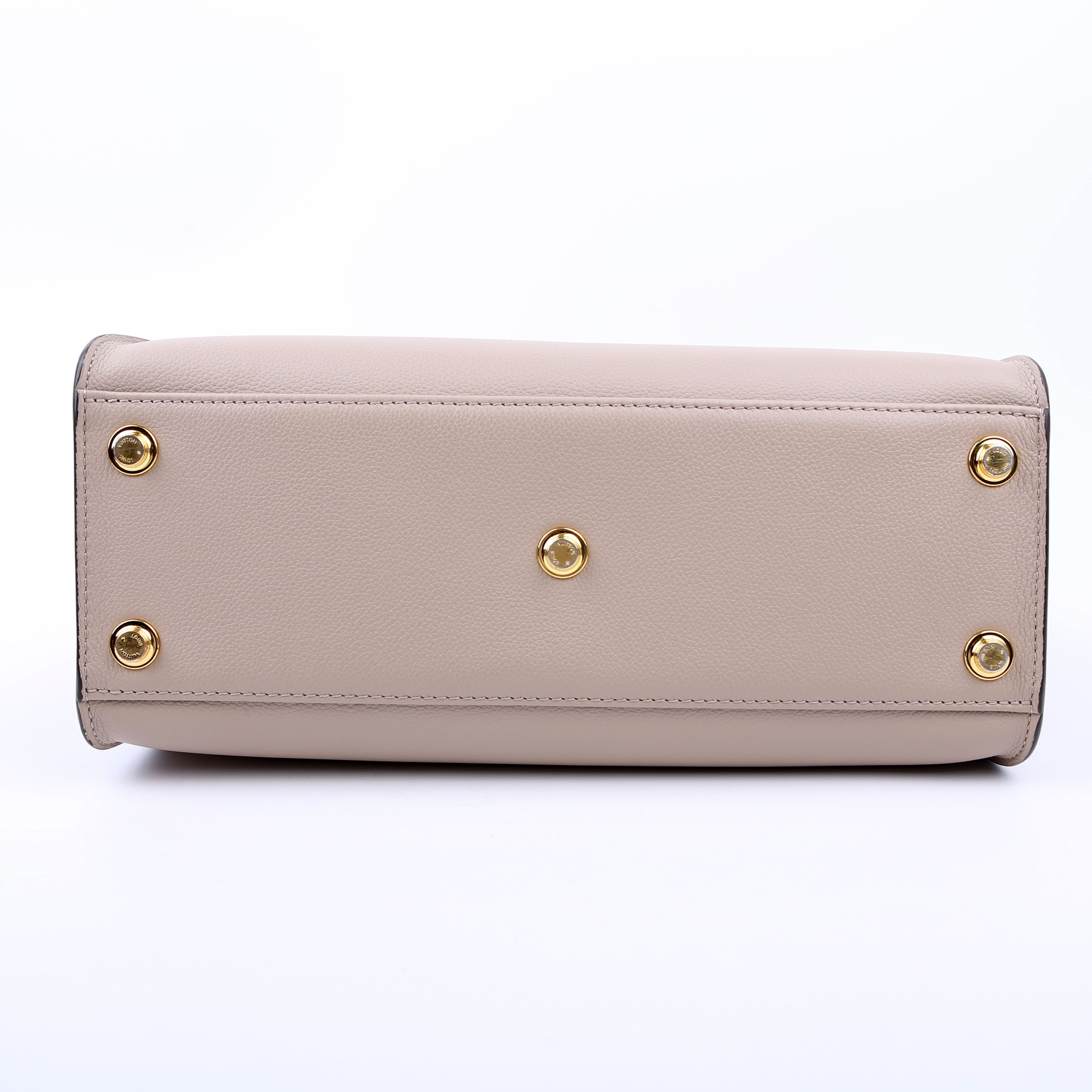 On My Side MM Calfskin Taupe/Orange