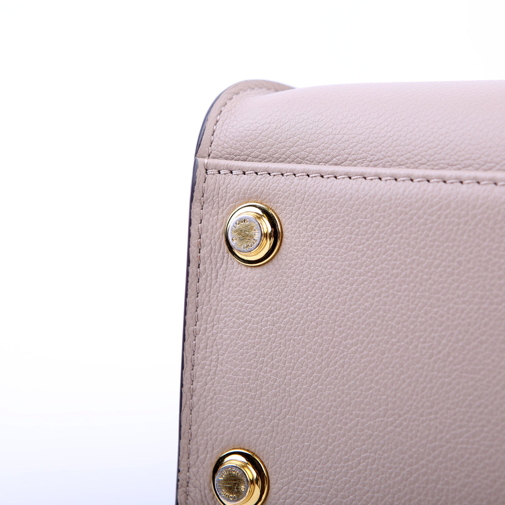 On My Side MM Calfskin Taupe/Orange