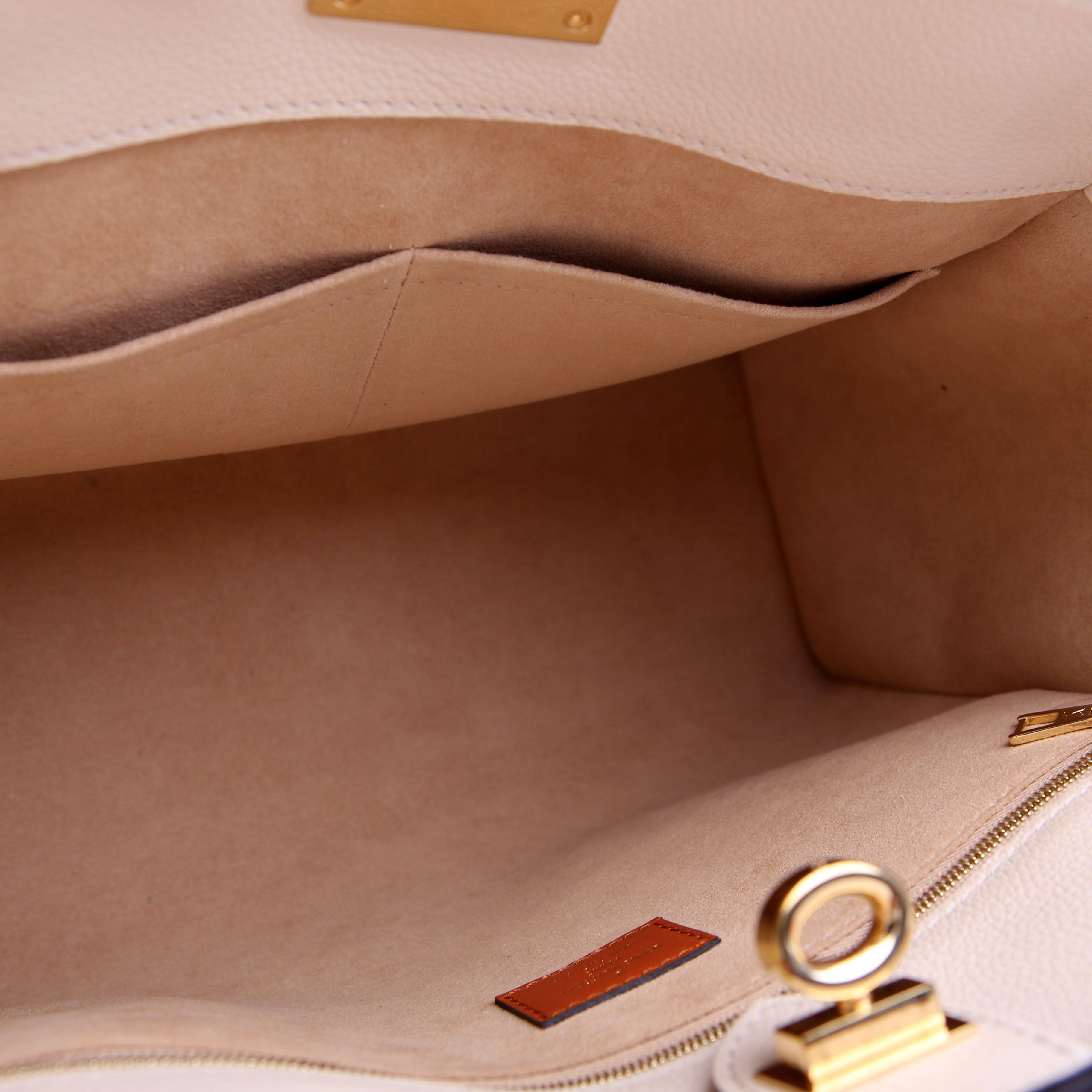 On My Side MM Calfskin Taupe/Orange