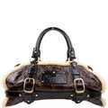 Shearling Thunder Bag Monogram Black