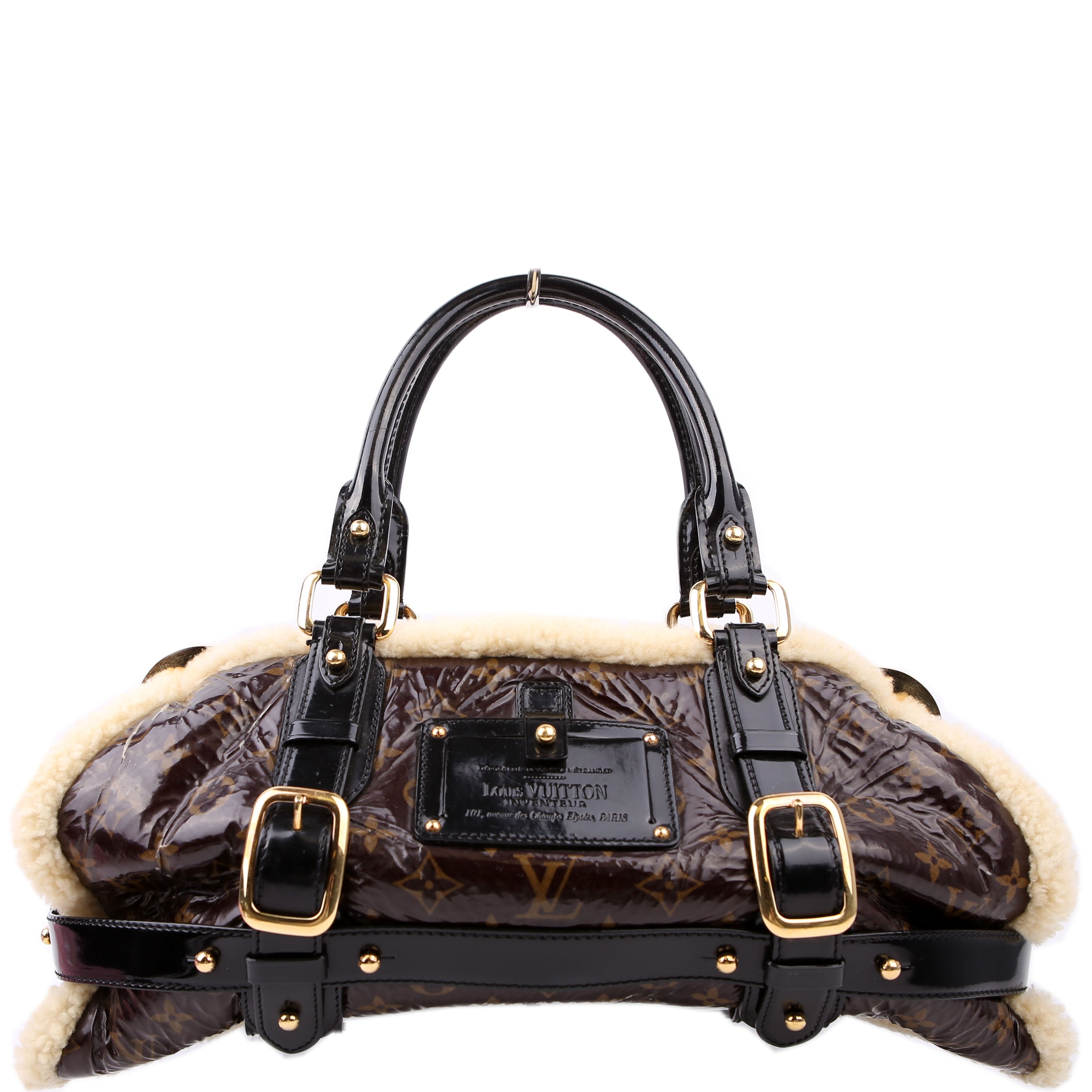 Shearling Thunder Bag Monogram Black