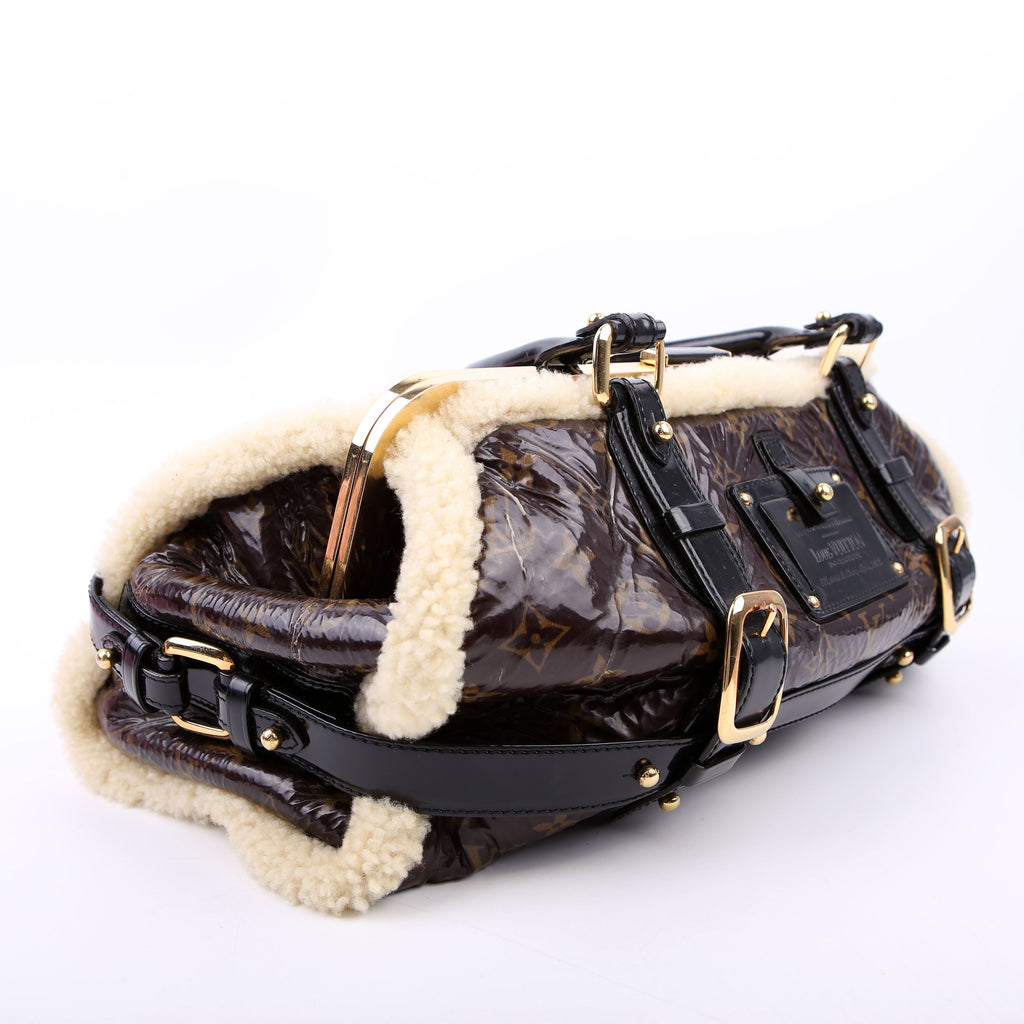 Shearling Thunder Bag Monogram Black