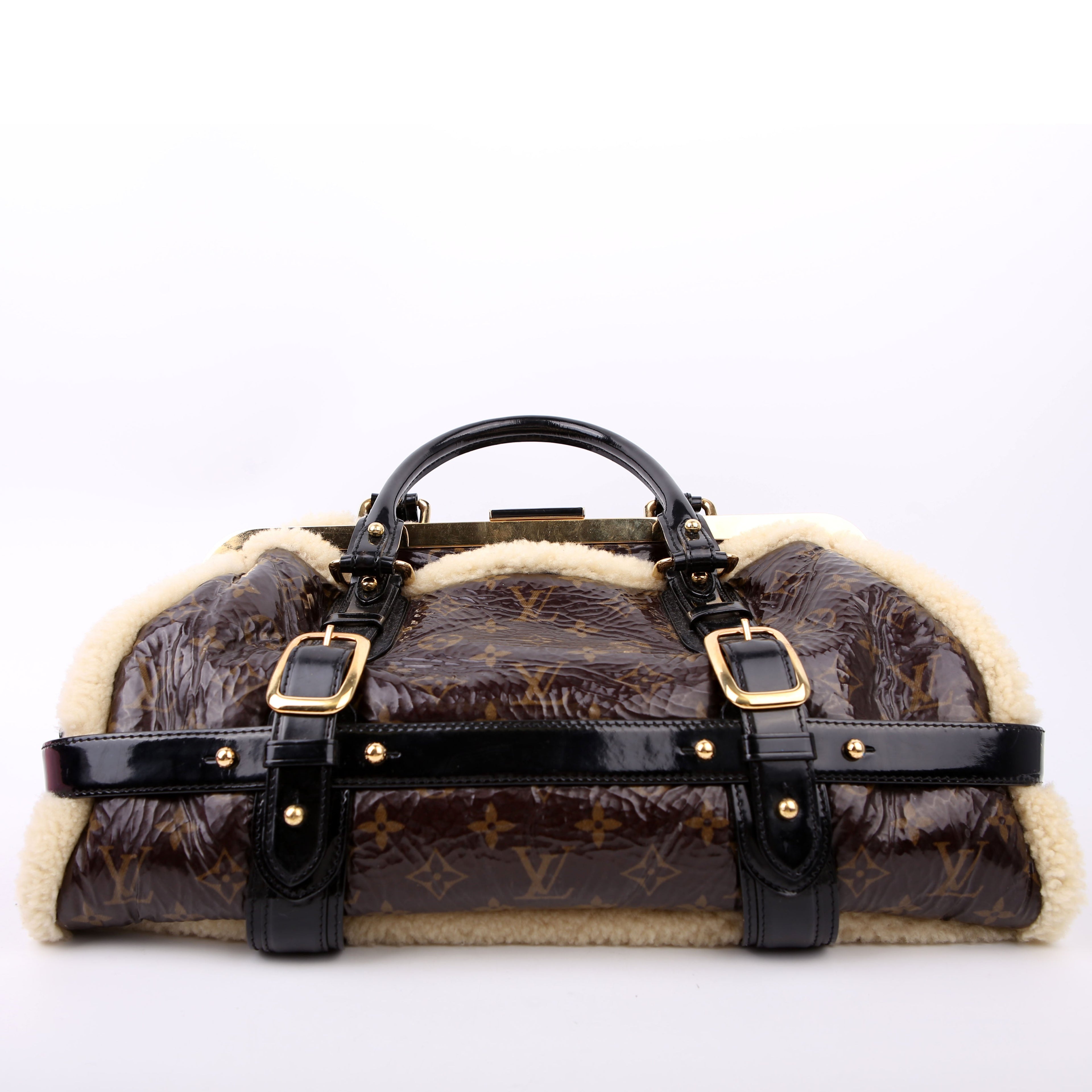 Shearling Thunder Bag Monogram Black