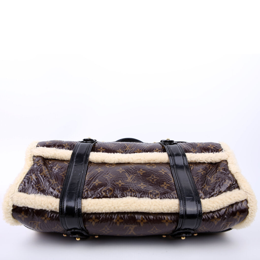 Shearling Thunder Bag Monogram Black