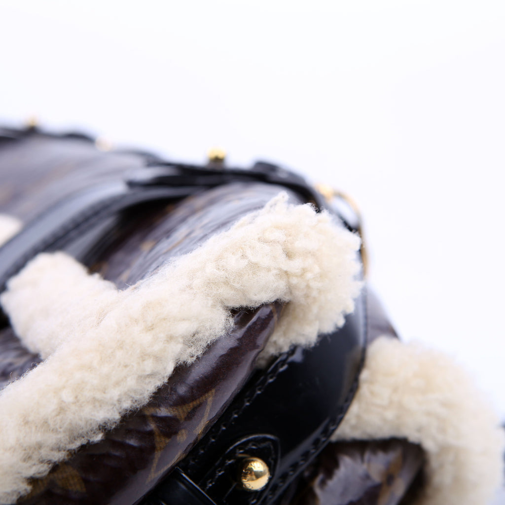 Shearling Thunder Bag Monogram Black