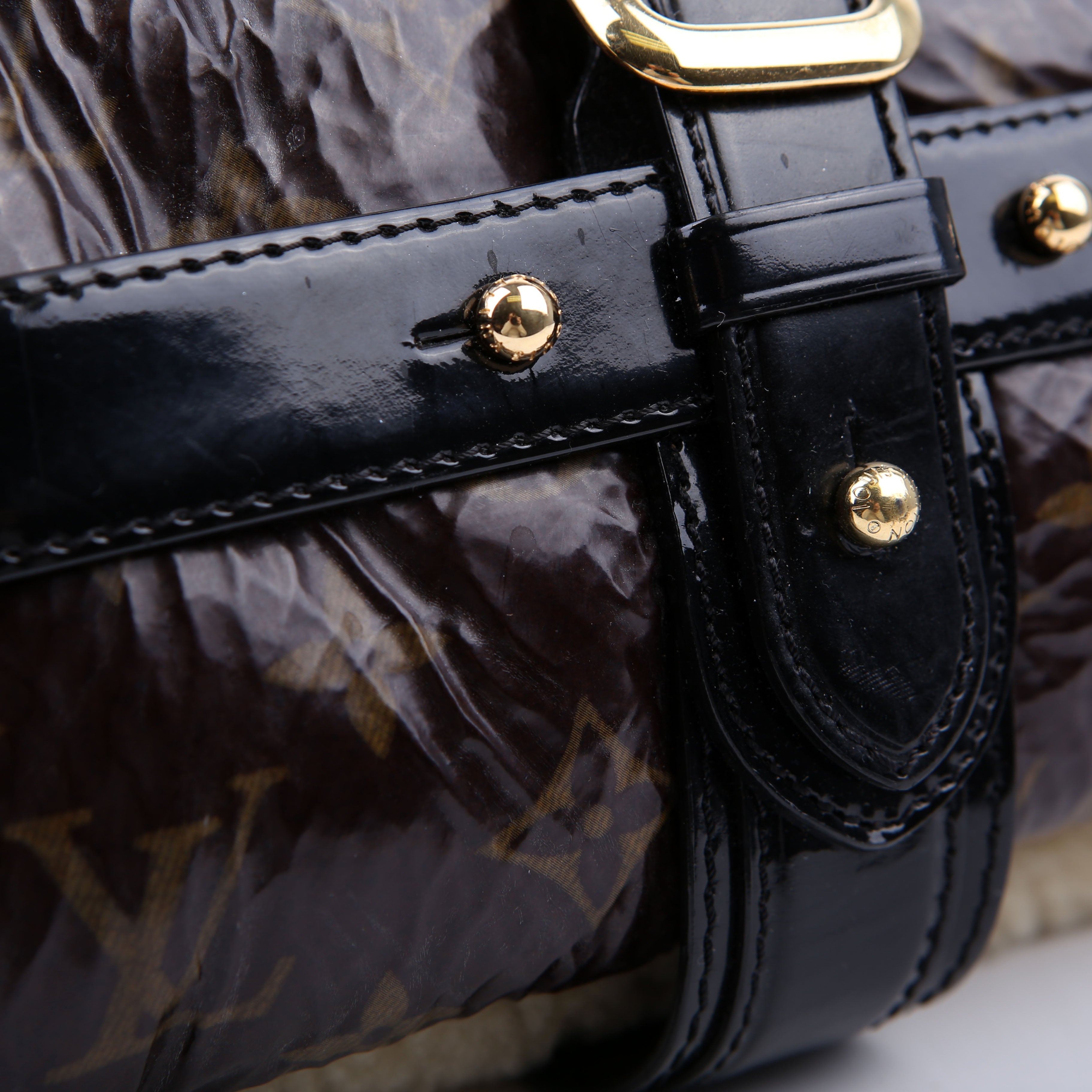 Shearling Thunder Bag Monogram Black