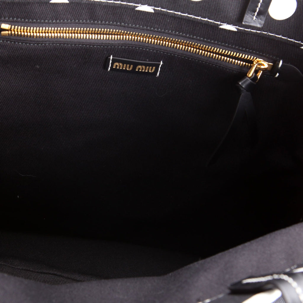 Polka Dot Shopping Tote Black/White