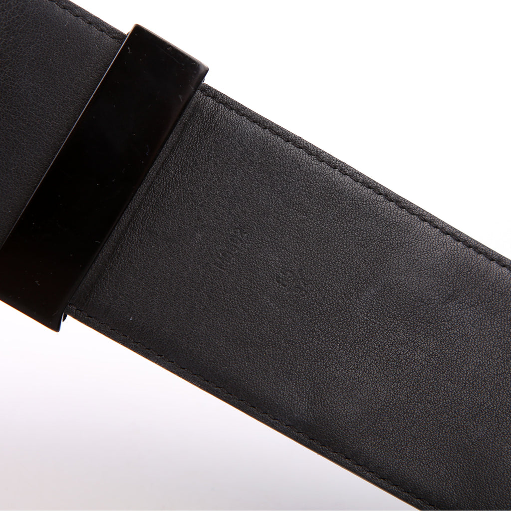 LV Initiales Clous Studded Leather Belt Size 85/34 Black