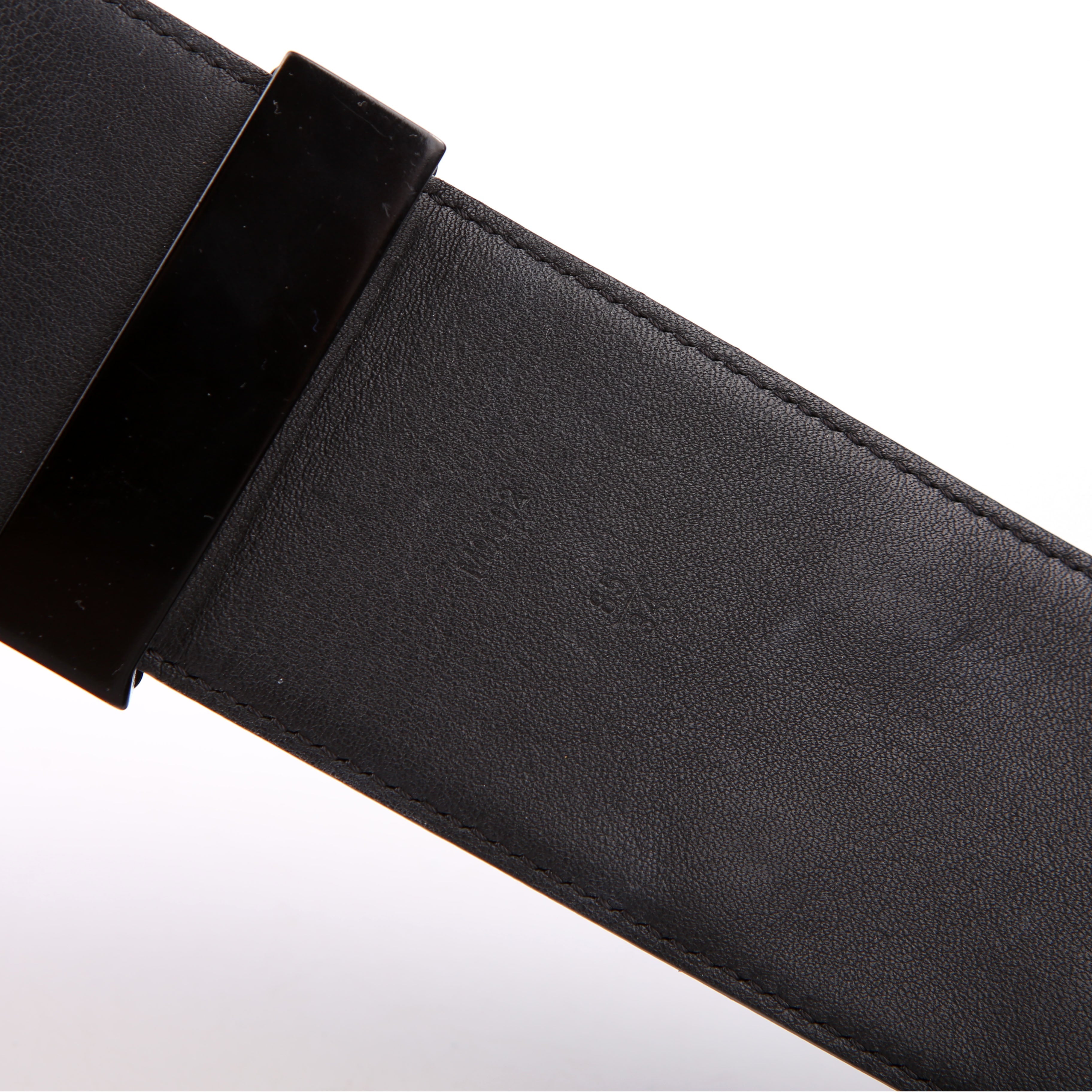 LV Initiales Clous Studded Leather Belt Size 85/34 Black