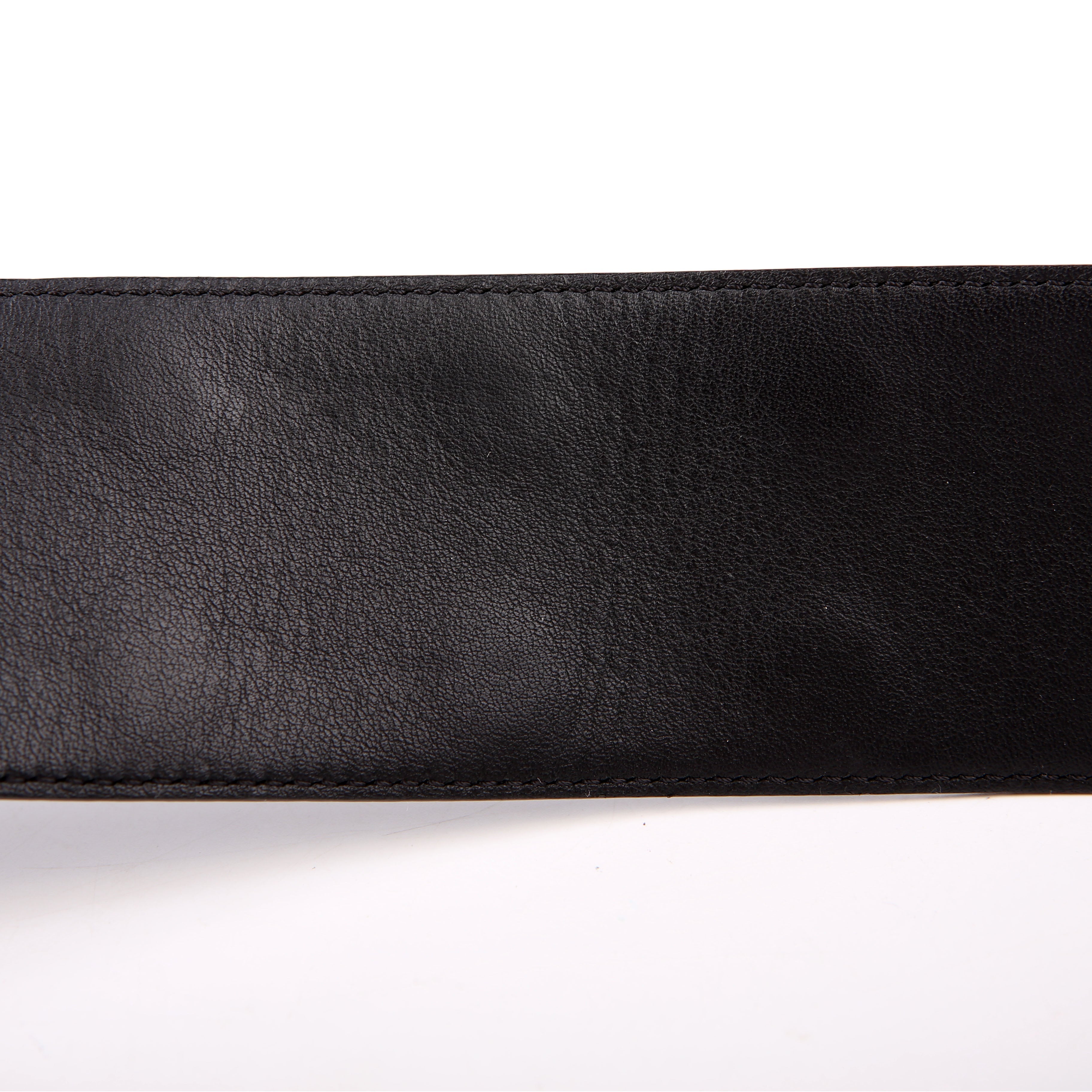 LV Initiales Clous Studded Leather Belt Size 85/34 Black
