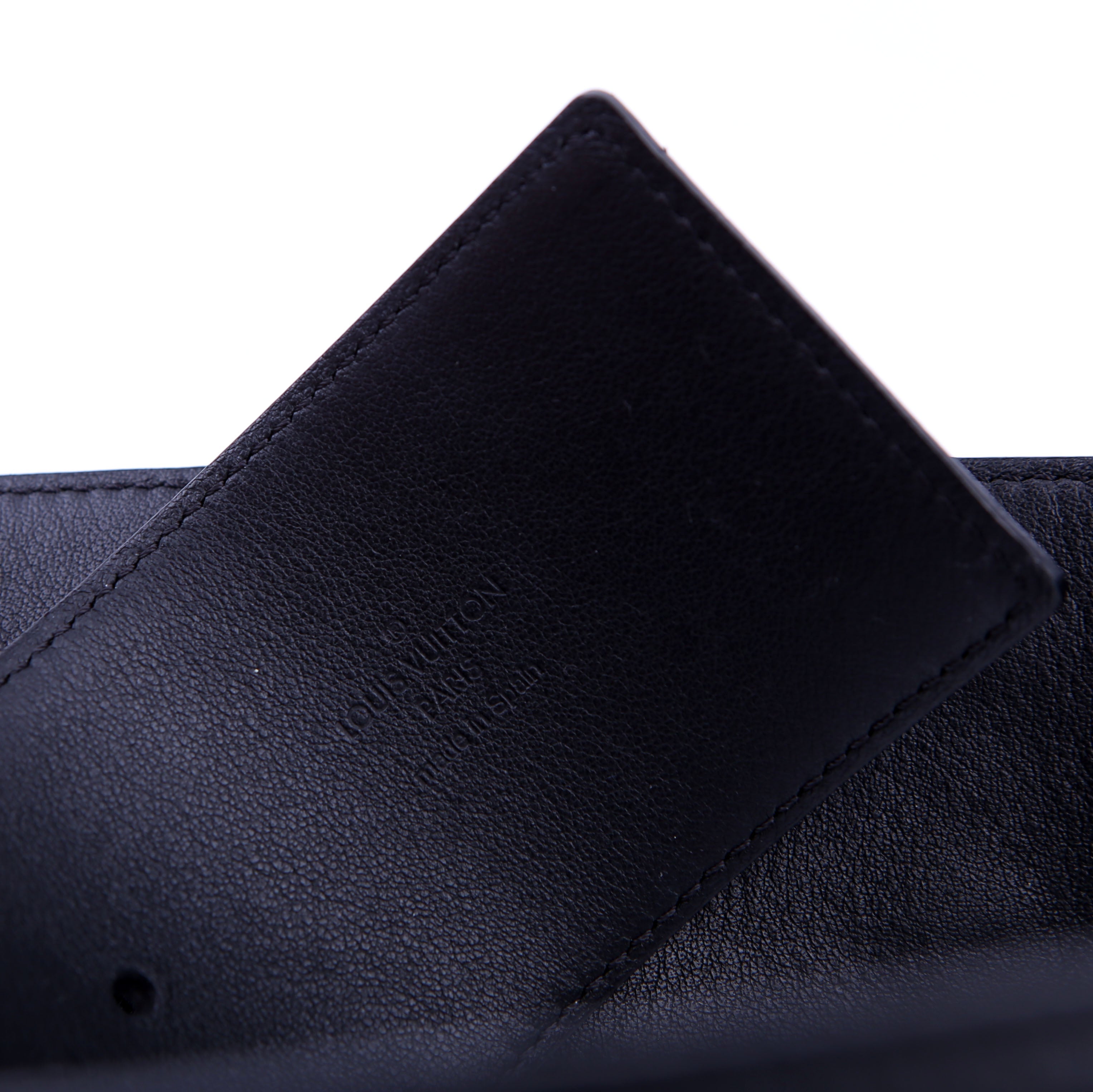 LV Initiales Clous Studded Leather Belt Size 85/34 Black