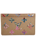 Metallic LV Garden Card Holder Gold
