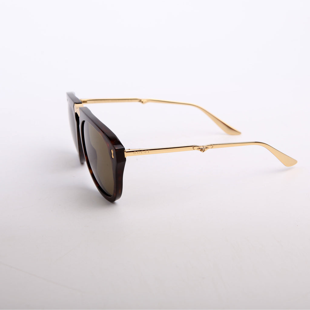 GG0305S Pilot Foldable Sunglasses Brown/Gold