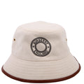 Archway Logo Applique Canvas/Leather Bucket Hat Size Medium Tan