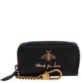 Gucci 498096 Animalier Compact Zip Around Wallet Black