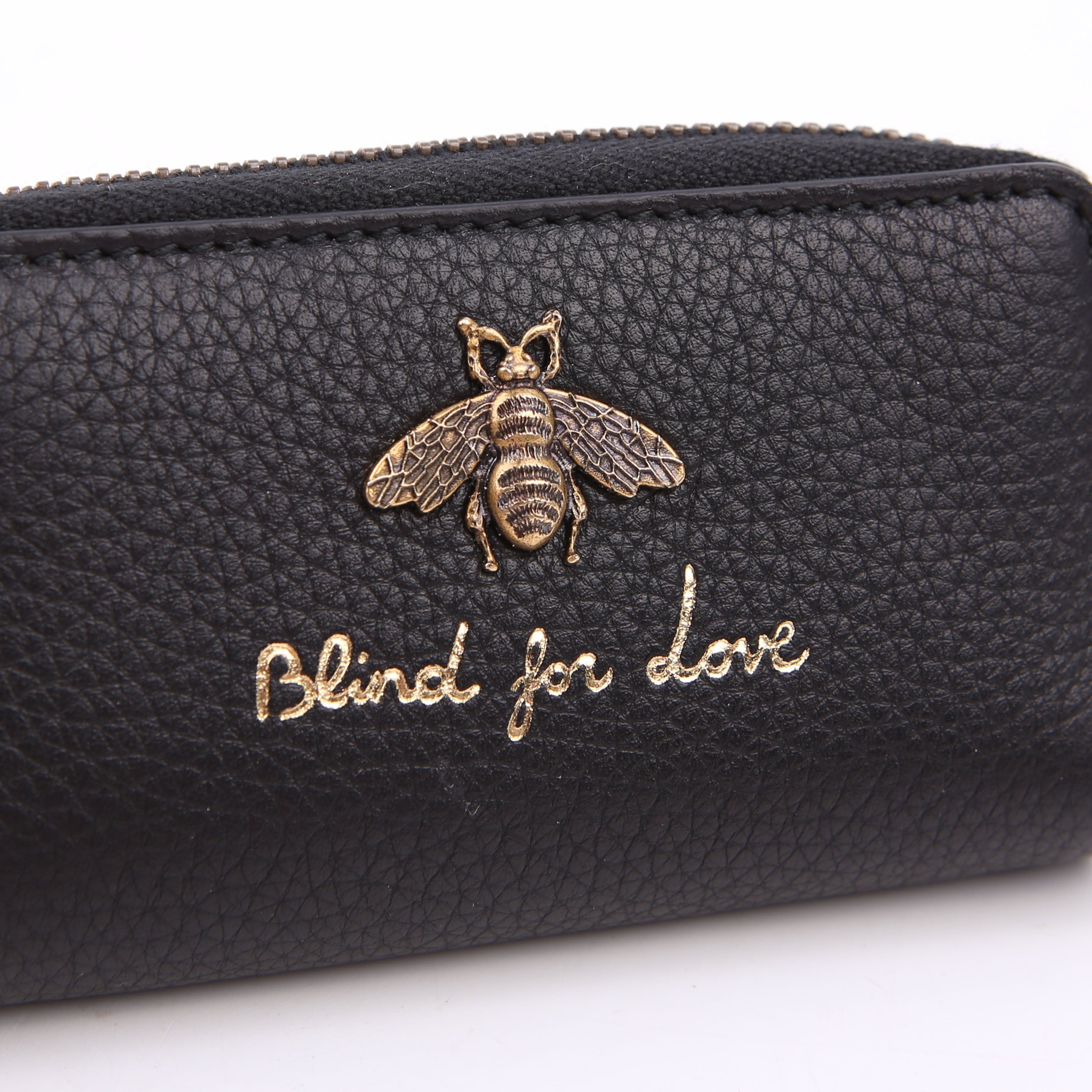 Gucci 498096 Animalier Compact Zip Around Wallet Black
