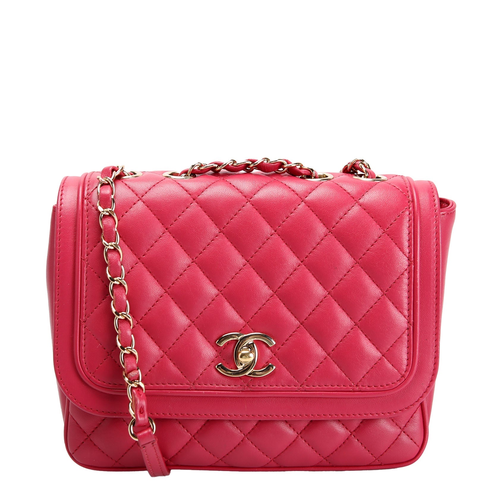 Lovely Day Medium Flap Lambskin 26M Berry