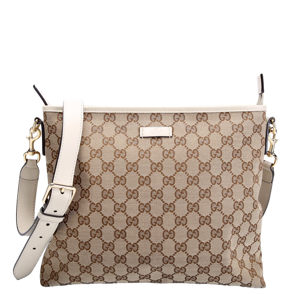 388924 GG Canvas Crossbody Beige
