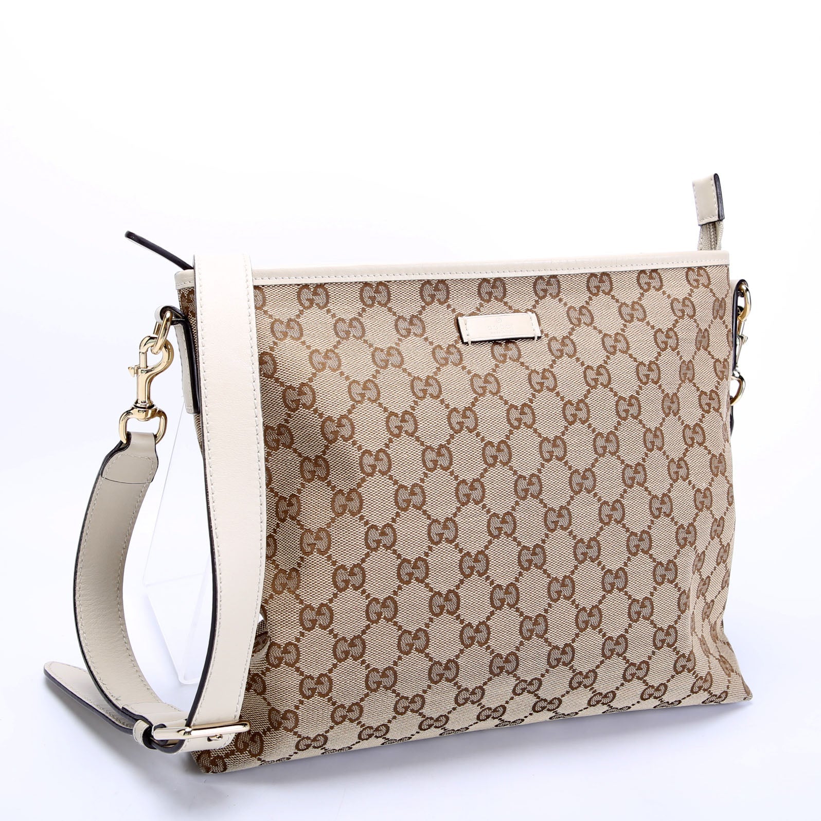 388924 GG Canvas Crossbody Beige