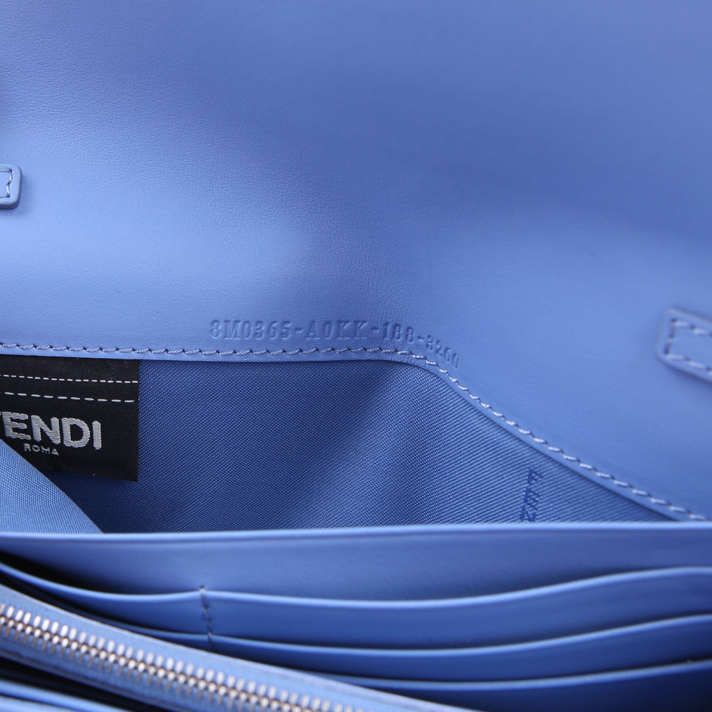 F Is Fendi Continental Chain Wallet Blue
