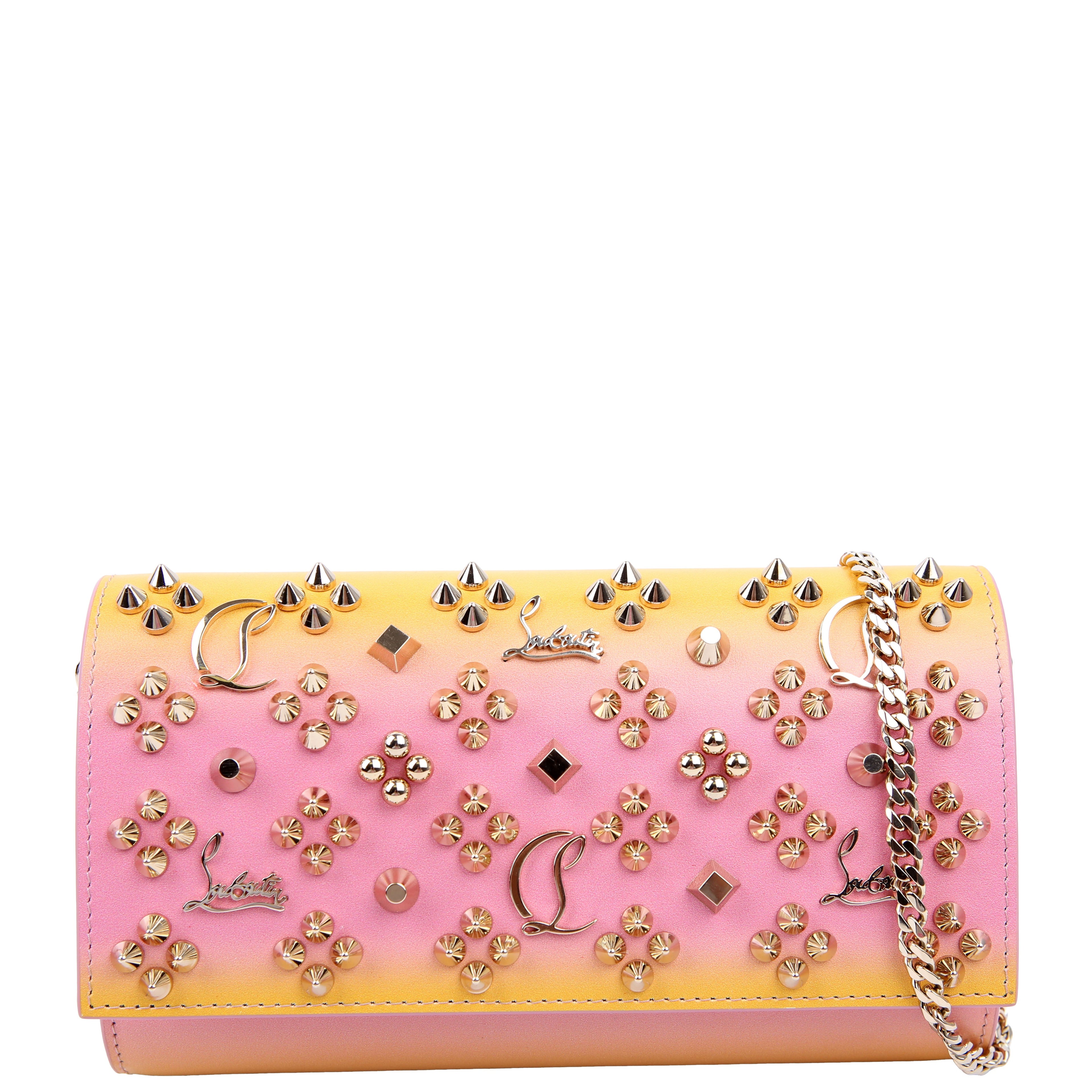 Wallet On Chain Paloma Embellished Yellow/Pink