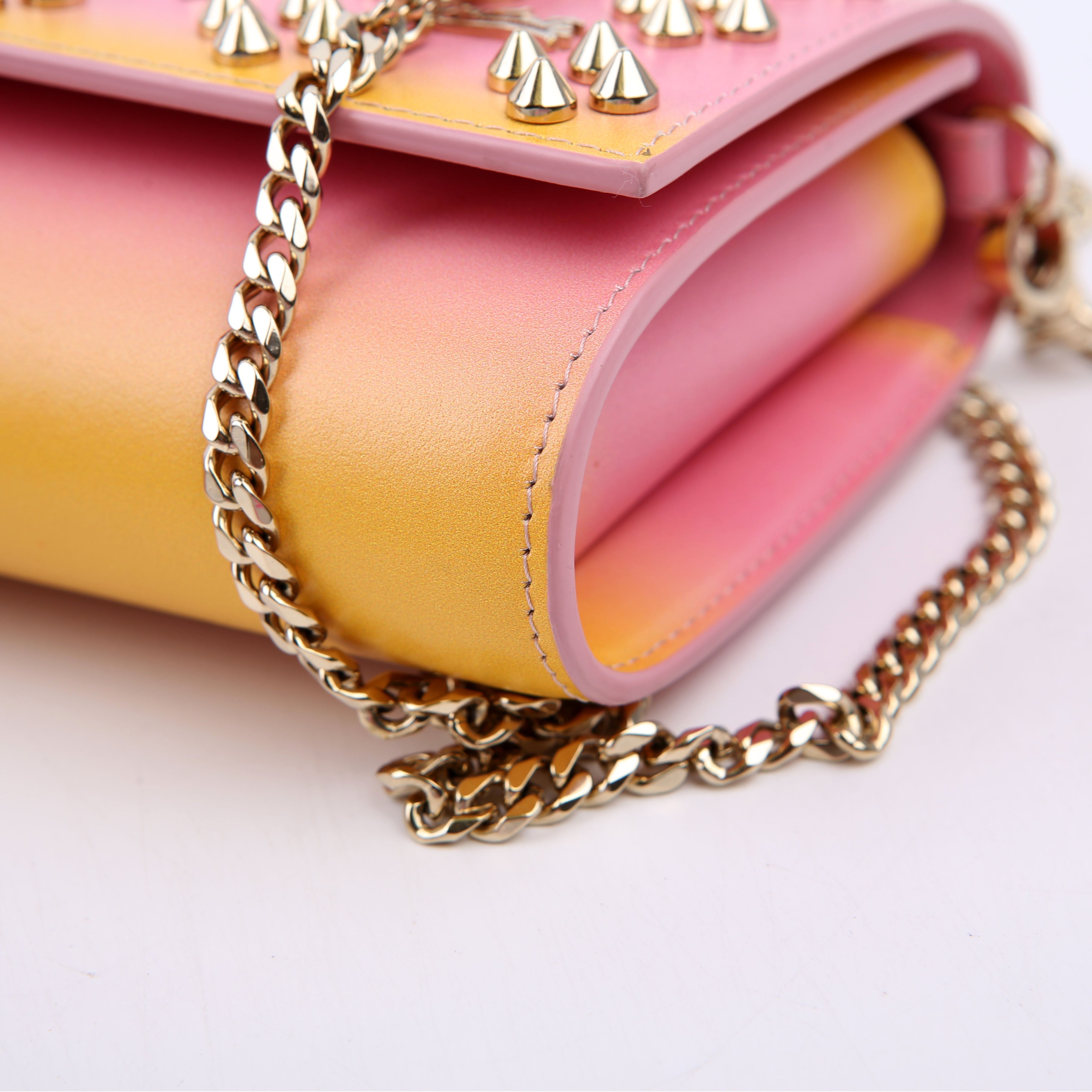 Wallet On Chain Paloma Embellished Yellow/Pink