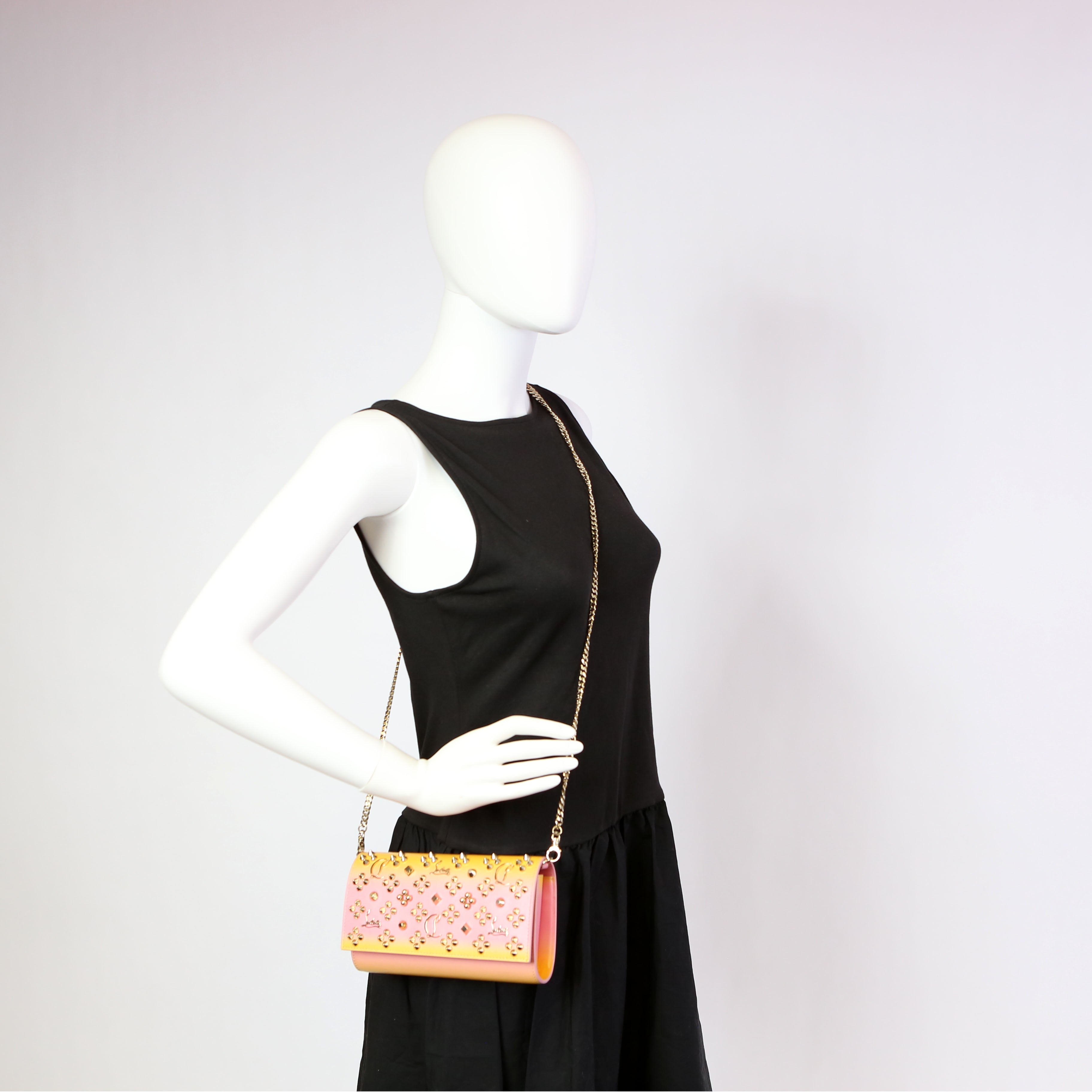 Wallet On Chain Paloma Embellished Yellow/Pink