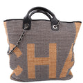 Shopping Bag Large Mixed Fibers 28M Black/Tan