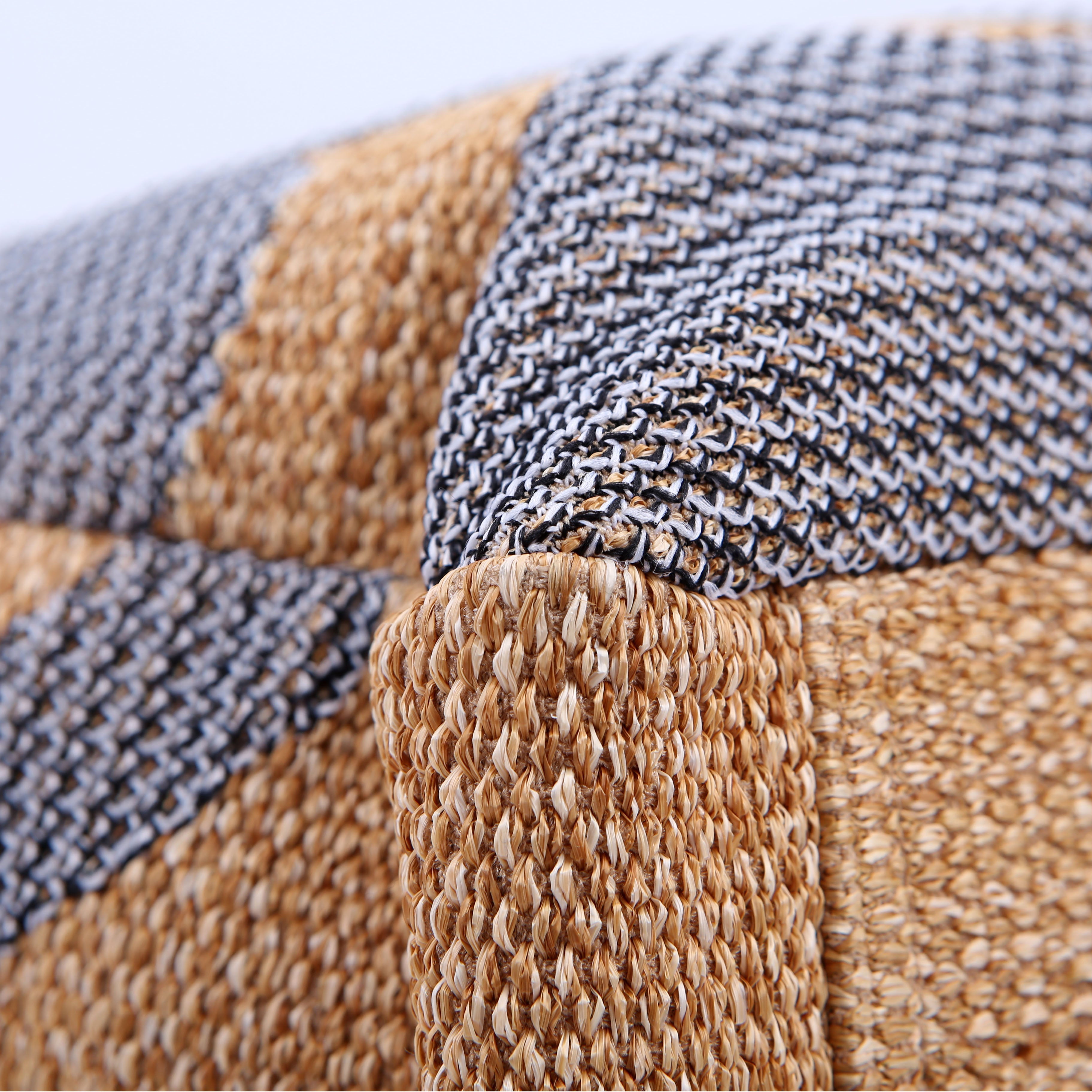 Shopping Bag Large Mixed Fibers 28M Black/Tan