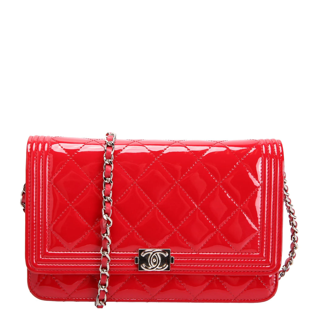 Wallet On Chain Boy Patent Red
